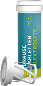 Elektrolyte Brausetabletten mit Werbeetikett