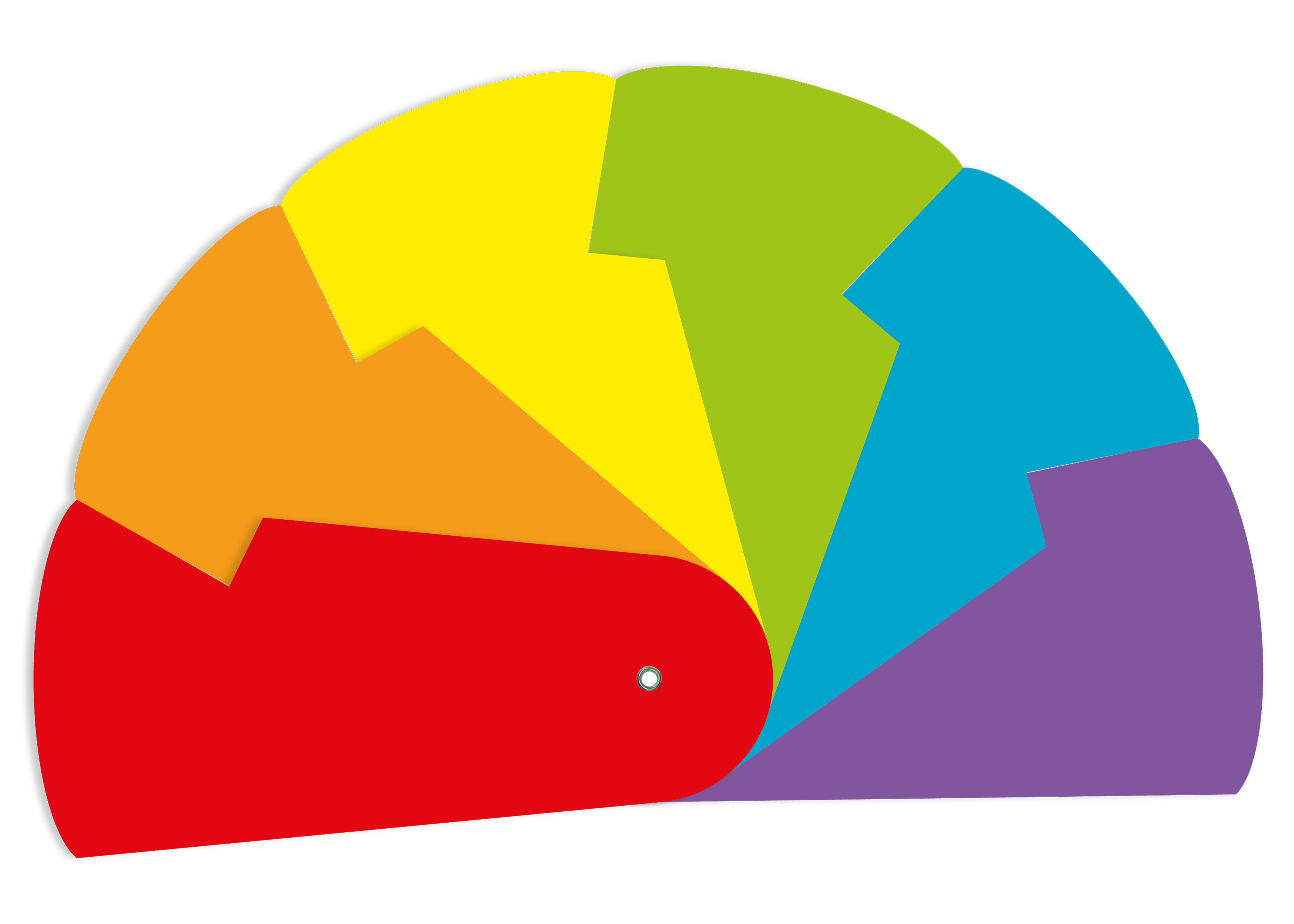 Werbefächer offen in Regenbogenfarben