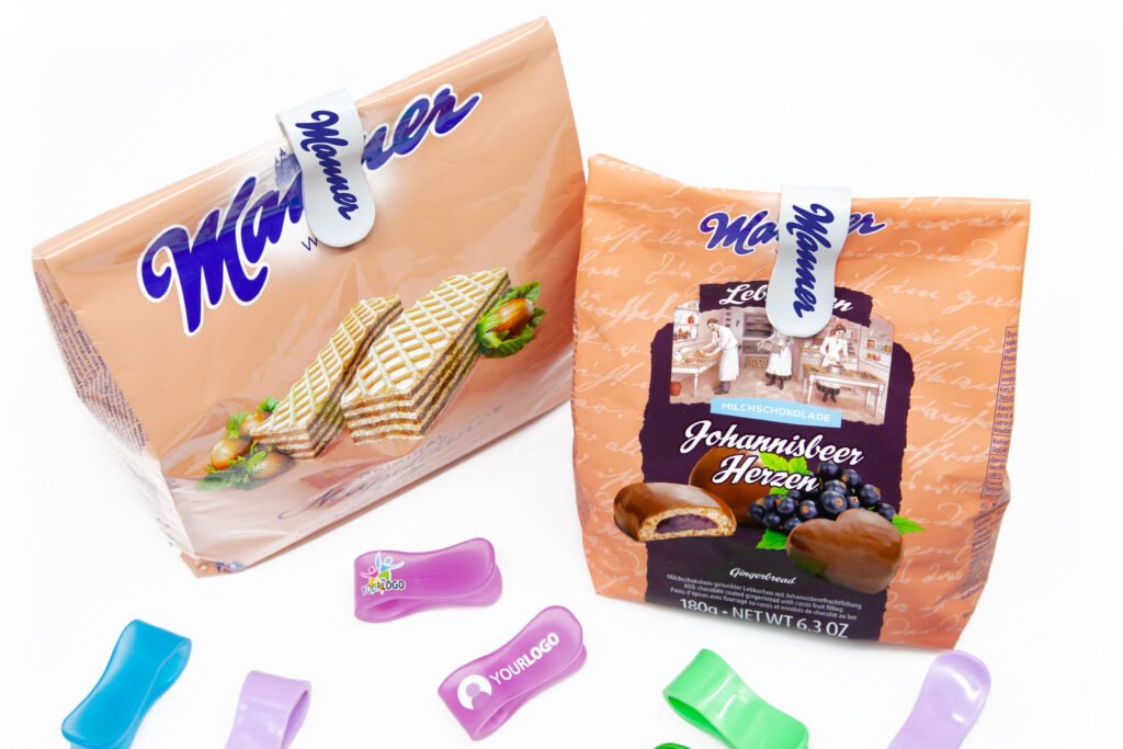 Verschlussclip OCEAN mit Manner Verpackung und in verschiedenen Farben