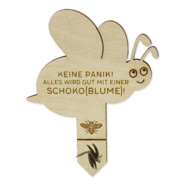 Eco Stick aus Holz in Bienenform mit Lasergravur