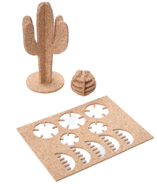 Bausatz aus Recycling-Kork Kaktus