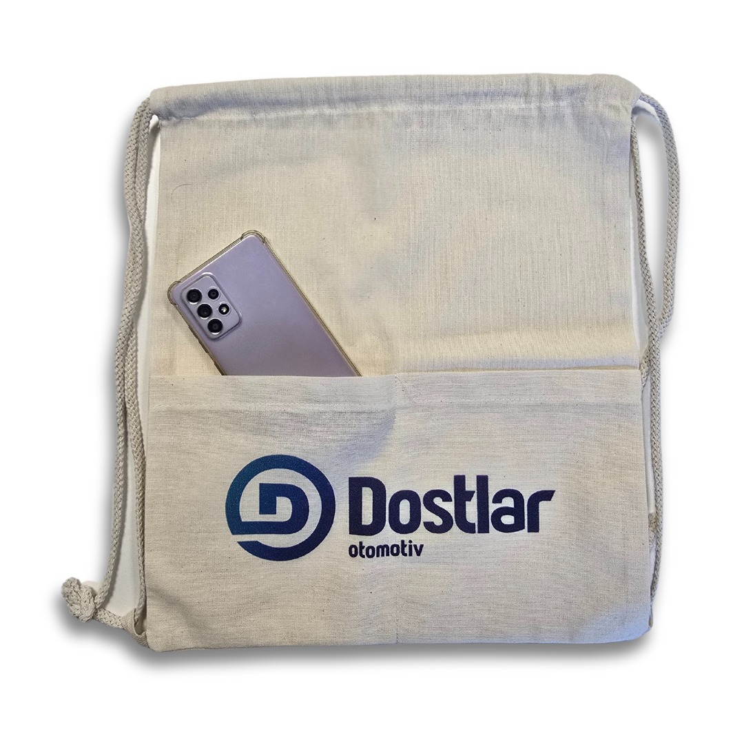 EuroTEX Rucksackbeutel mit zusätzlichen Einstecktaschen und Logodruck.