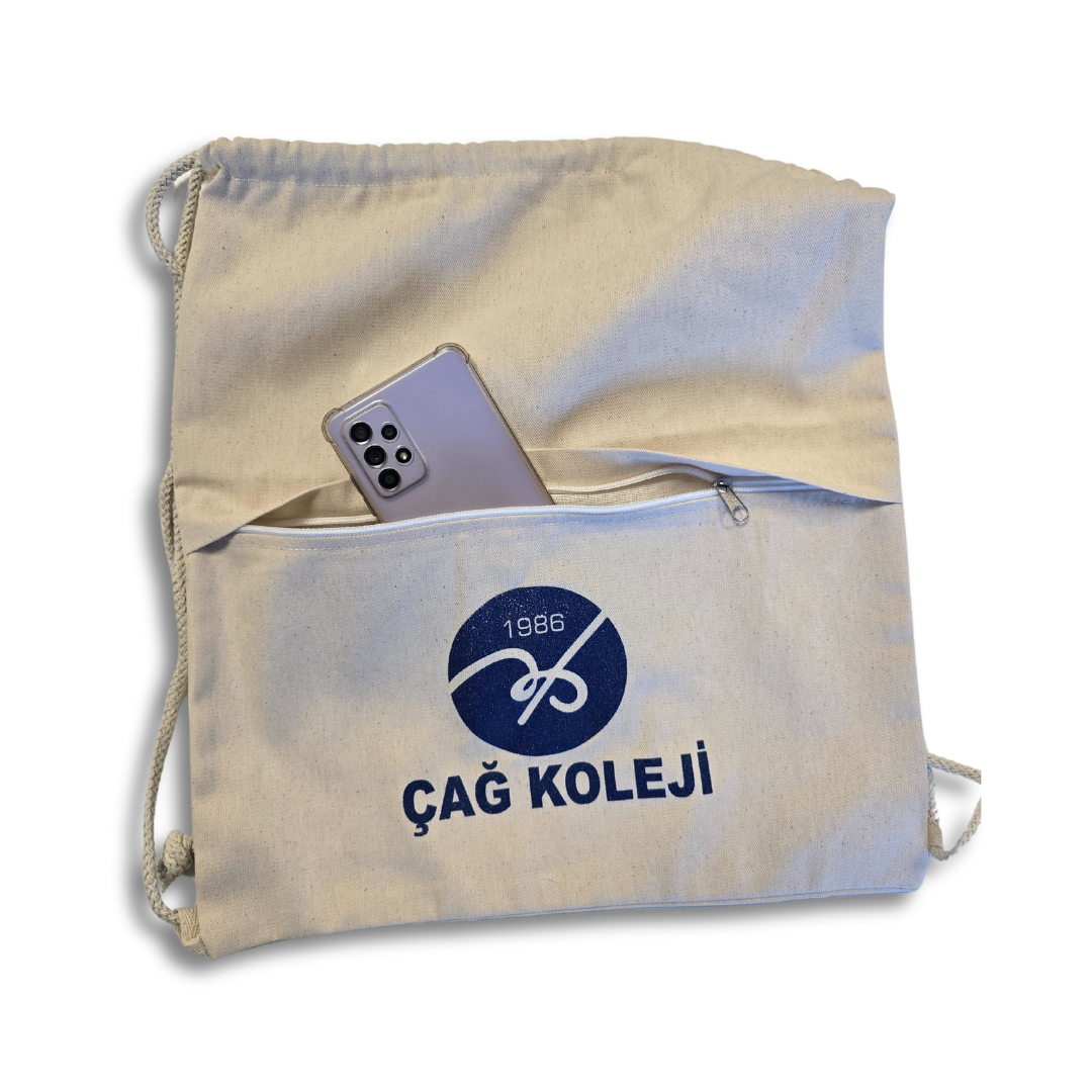 EuroTEX Rucksacktasche REISSI mit Zusatztaschen, Reißverschluss und Werbeaufdruck.