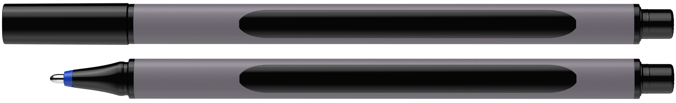 Kugelschreiber aus Recyclingmaterial grau-schwarz