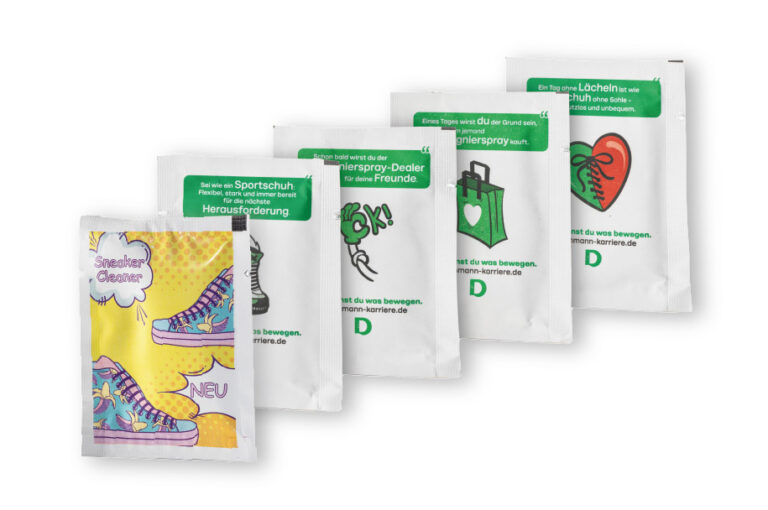 5 Anti-Mücken-Zeckentücher in Werbeverpackung