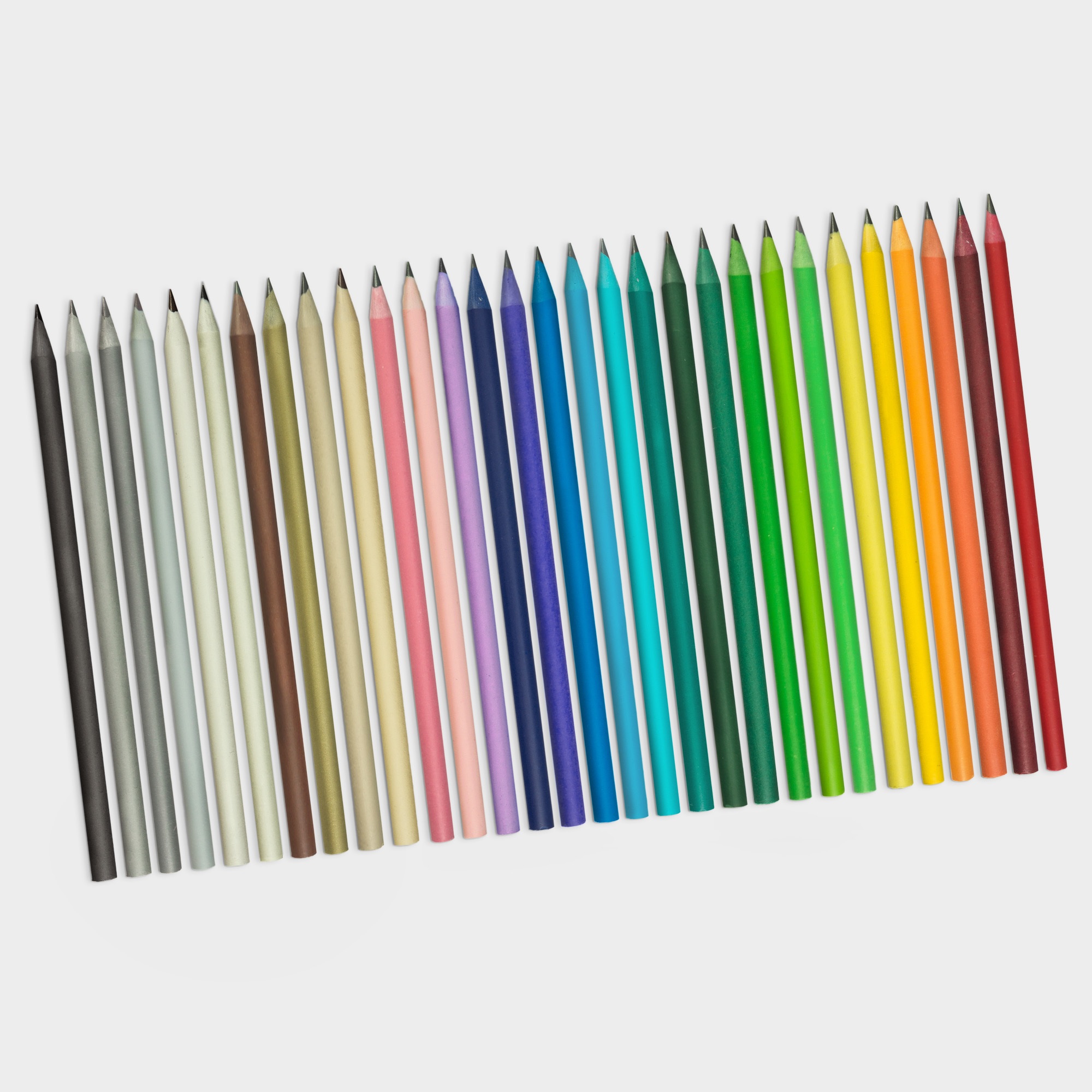 Bleistifte aus CD-Hüllen. 30 Farben.