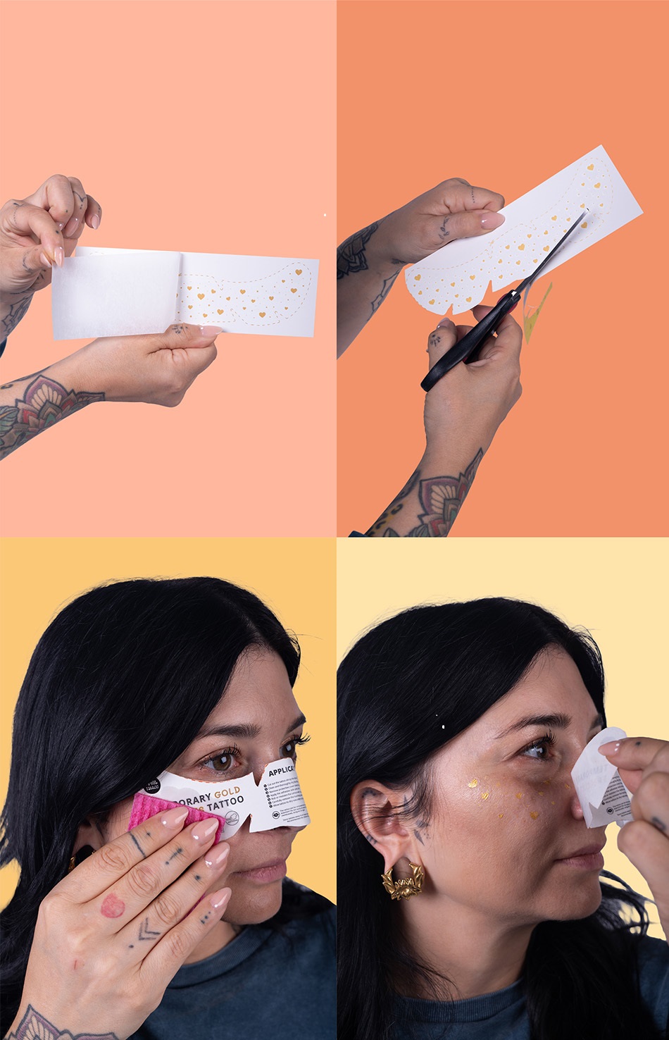 Sommersprossen-Tattoos Anwendungsbilder