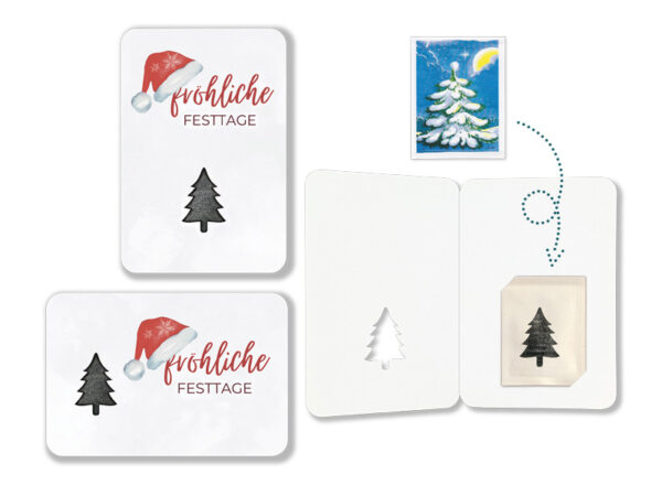 Grußkarte mit Tannenbaum-Samen-Tütchen