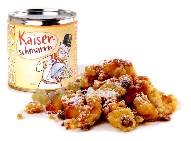 Kaiserschmarrn in einer Geschenkdose