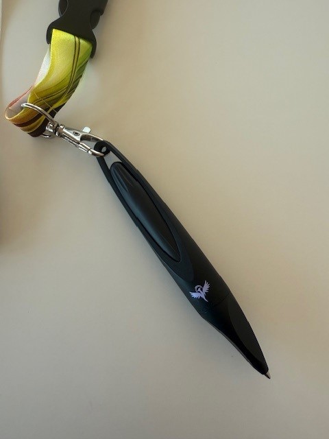 Bio-Drehkugelschreiber mit Aufhängung an Lanyard