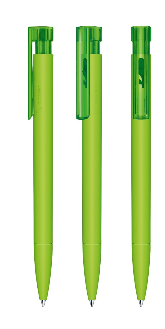 Drei Bio-Kugelschreiber Liberty in der Farbe Hellgrün
