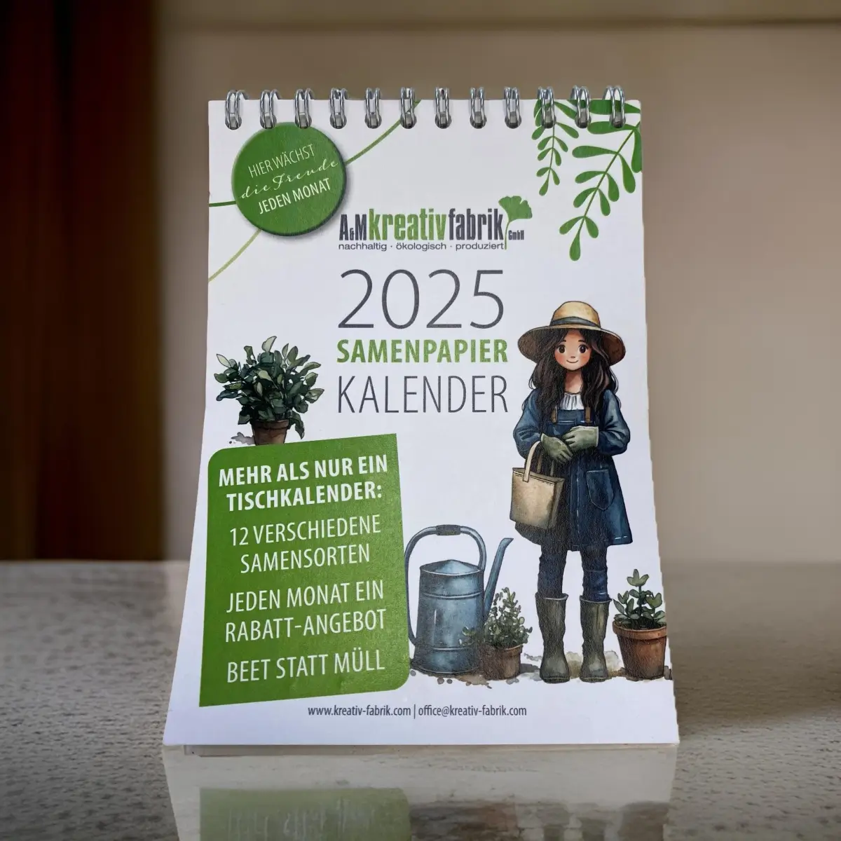 Kreativfabrik-Samenpapier-Kalender