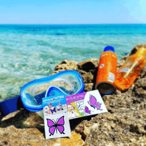 Sonnentattoos Schmetterlinge am Strand