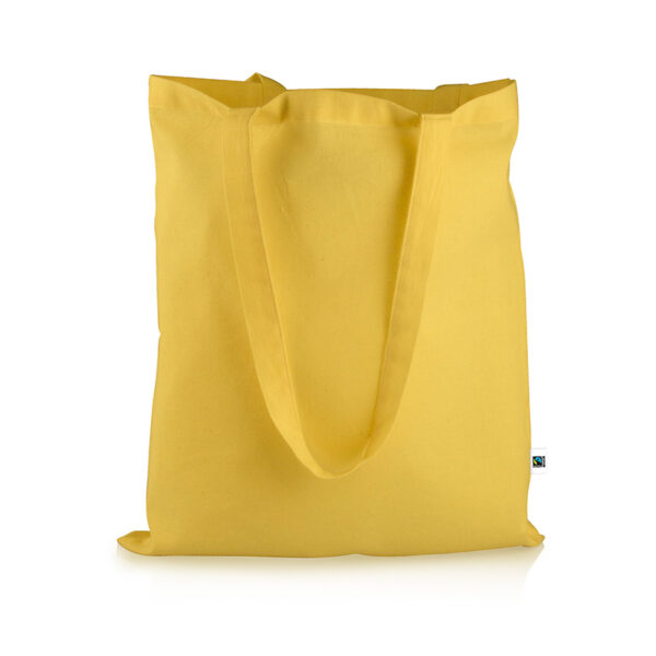 Fairtrade Baumwolltasche eingefärbt gelb