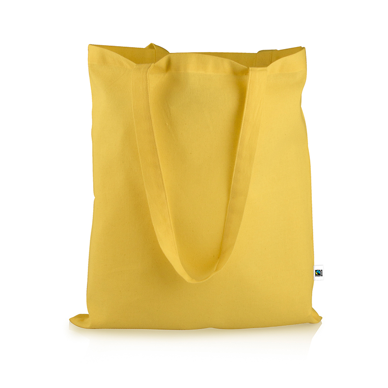 Fairtrade Baumwolltasche eingefärbt gelb