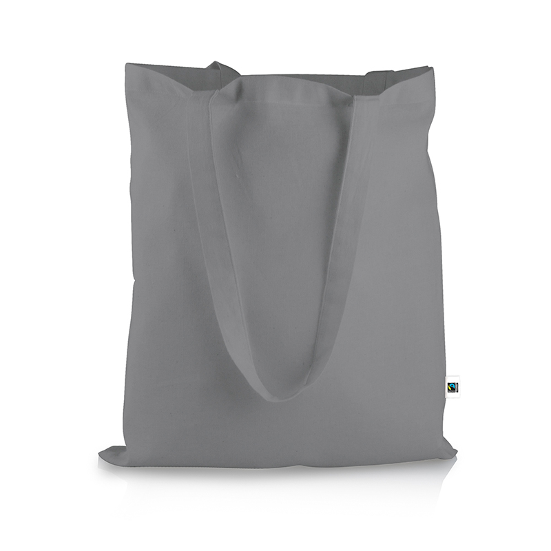 Fairtrade Baumwolltasche eingefärbt grau