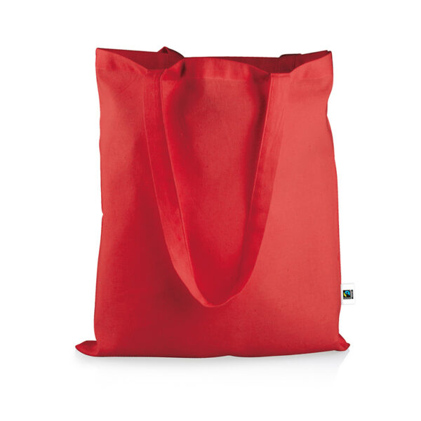 Fairtrade Baumwolltasche eingefärbt rot