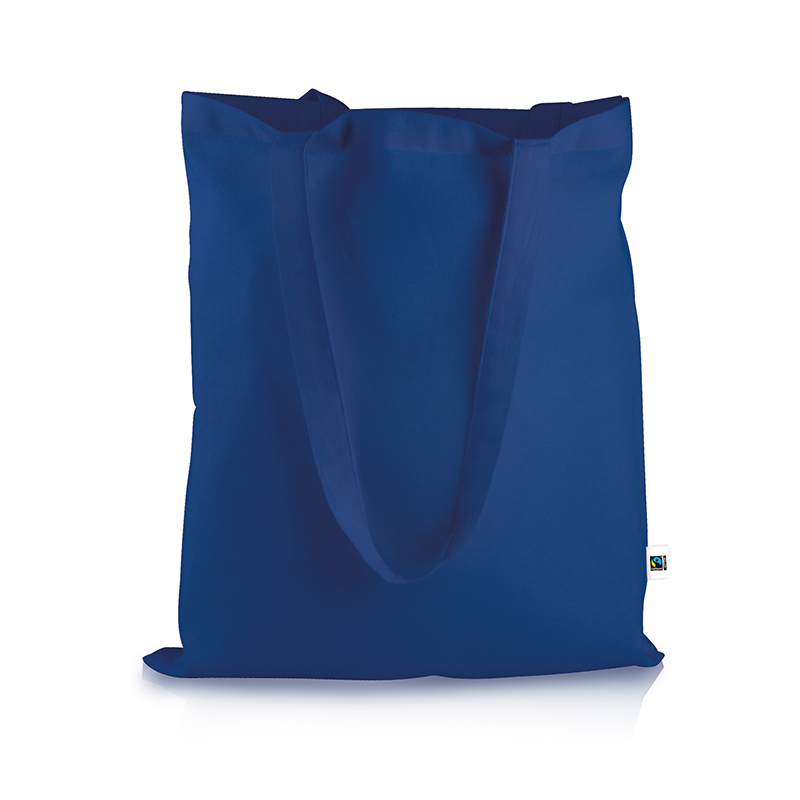 Fairtrade Baumwolltasche eingefärbt royalblau