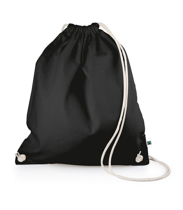 Fairtrade Baumwoll-Rucksack schwarz