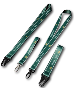 Reflektierende Lanyards in verschiedenen Größen und mit Werbeanbringung.