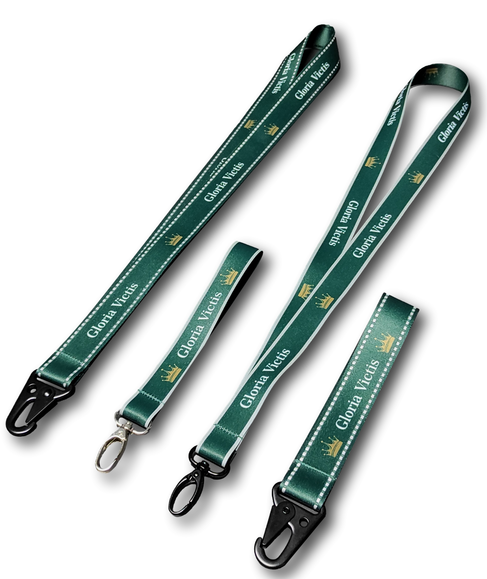 Reflektierende Lanyards in verschiedenen Größen und mit Werbeanbringung.