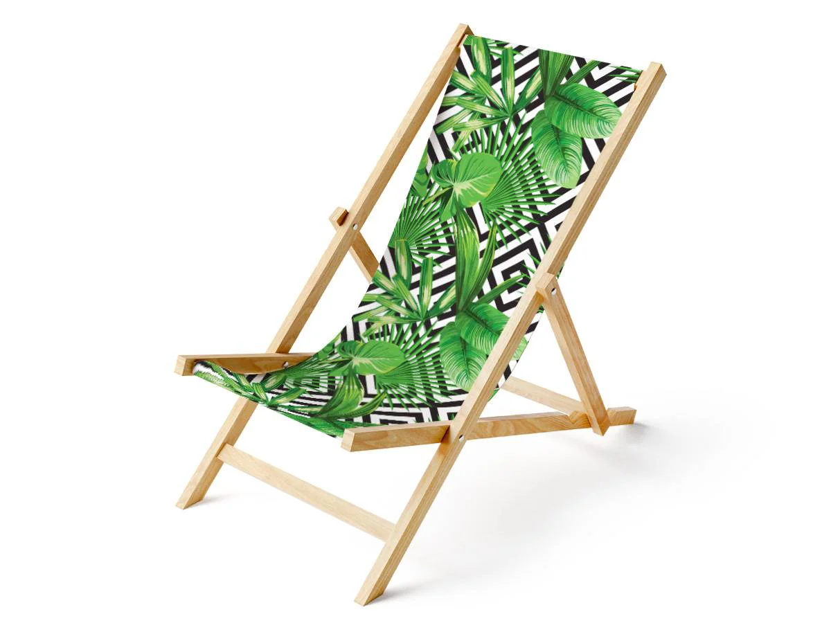 Liegestuhl mit bedruckter Liegefläche aus rPET