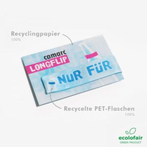 LongFlip Magnetband aus recycelten PET-Flaschen Trägerkarte