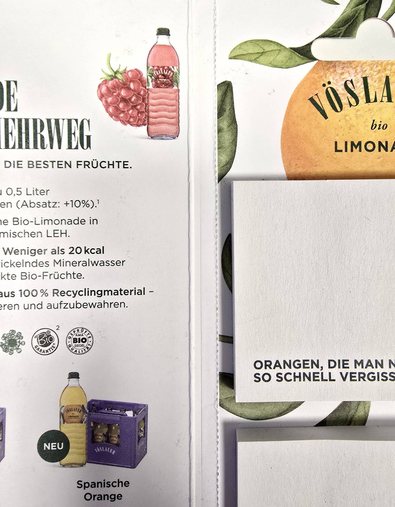 Gutscheinheft Innenseiten mit Haftnotizen