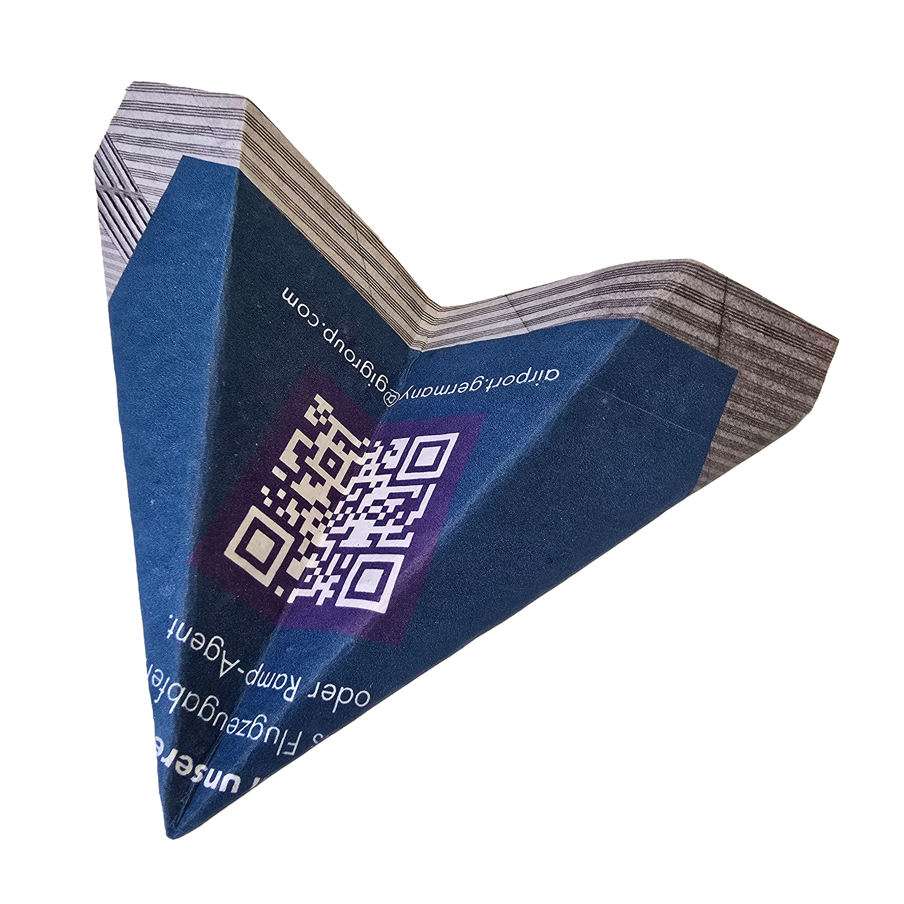 Samenpapier-Flieger gefaltet