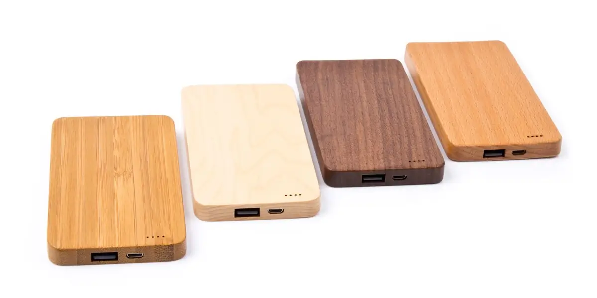 Powerbank Holzpanel - kreative Werbegeschenke - Kreativfabrik