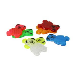 Reflektoren in Bärenform und sieben verschiedenen Farben.