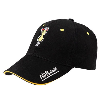 Sandwich-Cap schwarz mit vielen Stickereien