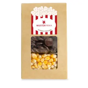 Popcorn-Zutaten in Kartonverpackung