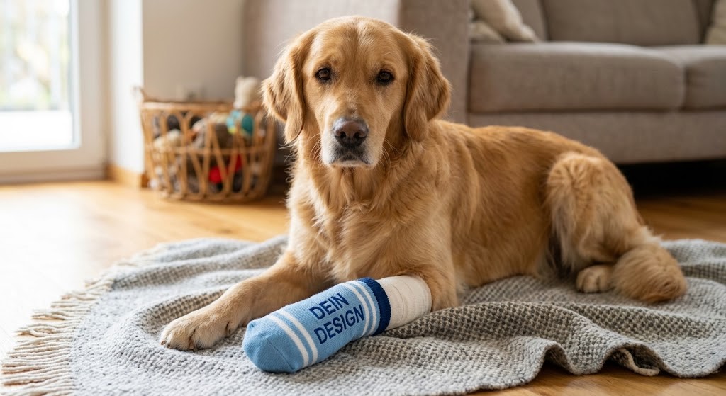 Pfotenschutz Beinstulpe mit Hund