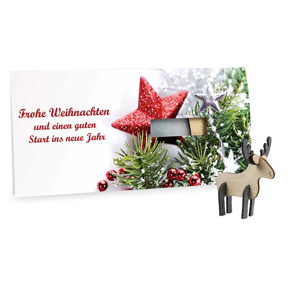 Steckfiguren Karte mit Steckfigur aus Holz und Filz