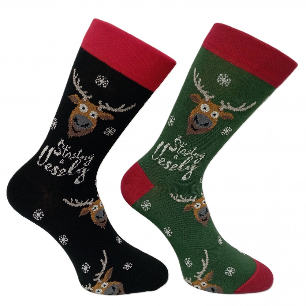 Weihnachtssocke Motiv Elch