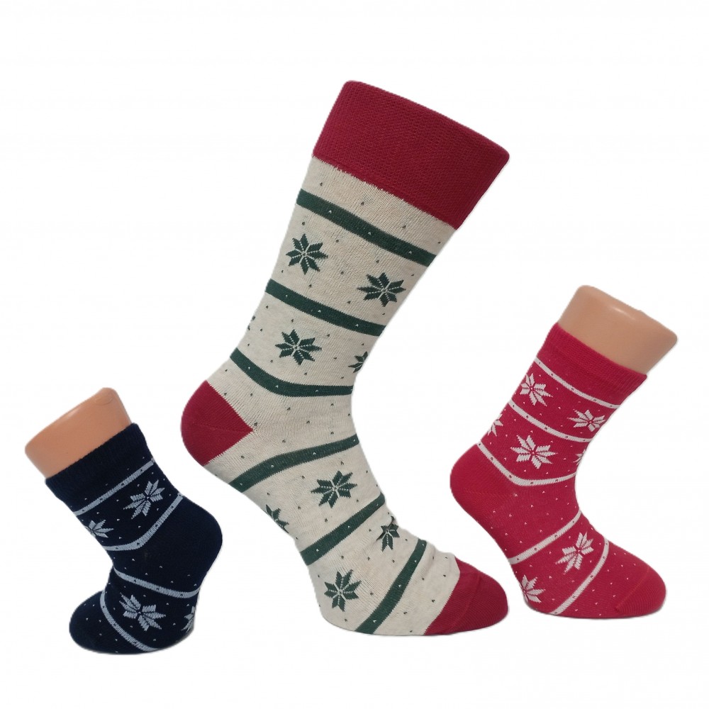 Weihnachtssocken Motiv Schneeflocke