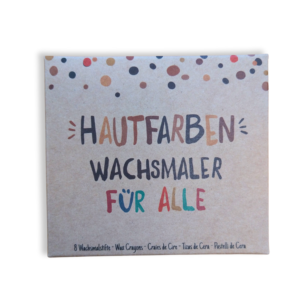 Hautfarbene Wachsmalstifte in Standardverpackung