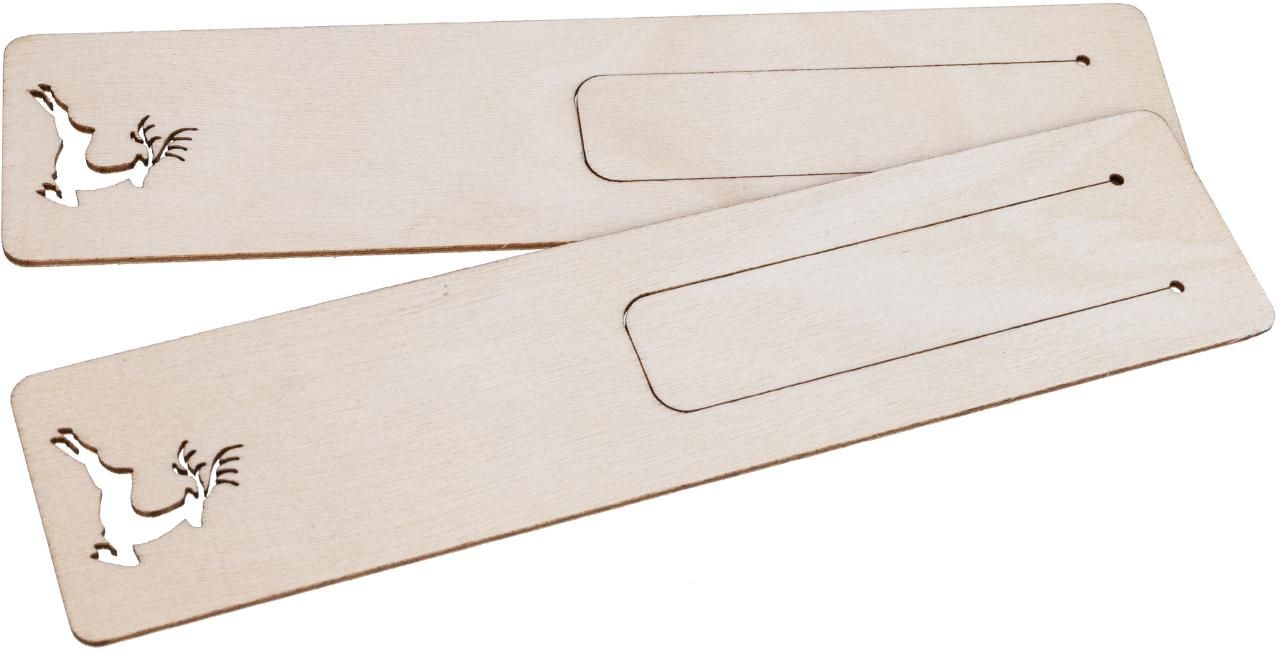 Lesezeichen aus Holz mit Hirsch