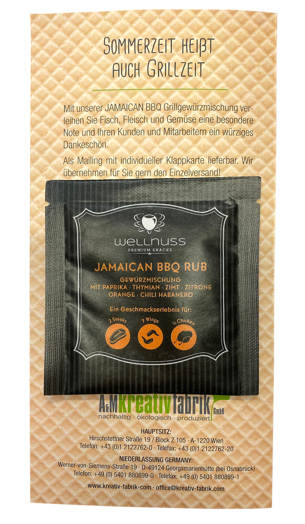 Gewürzmischung auf Mailingkarte