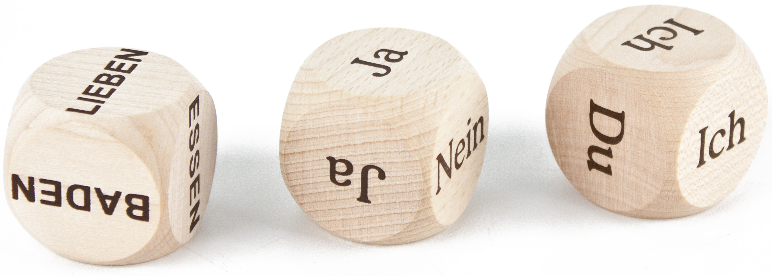 Holzwürfel mit Gravur