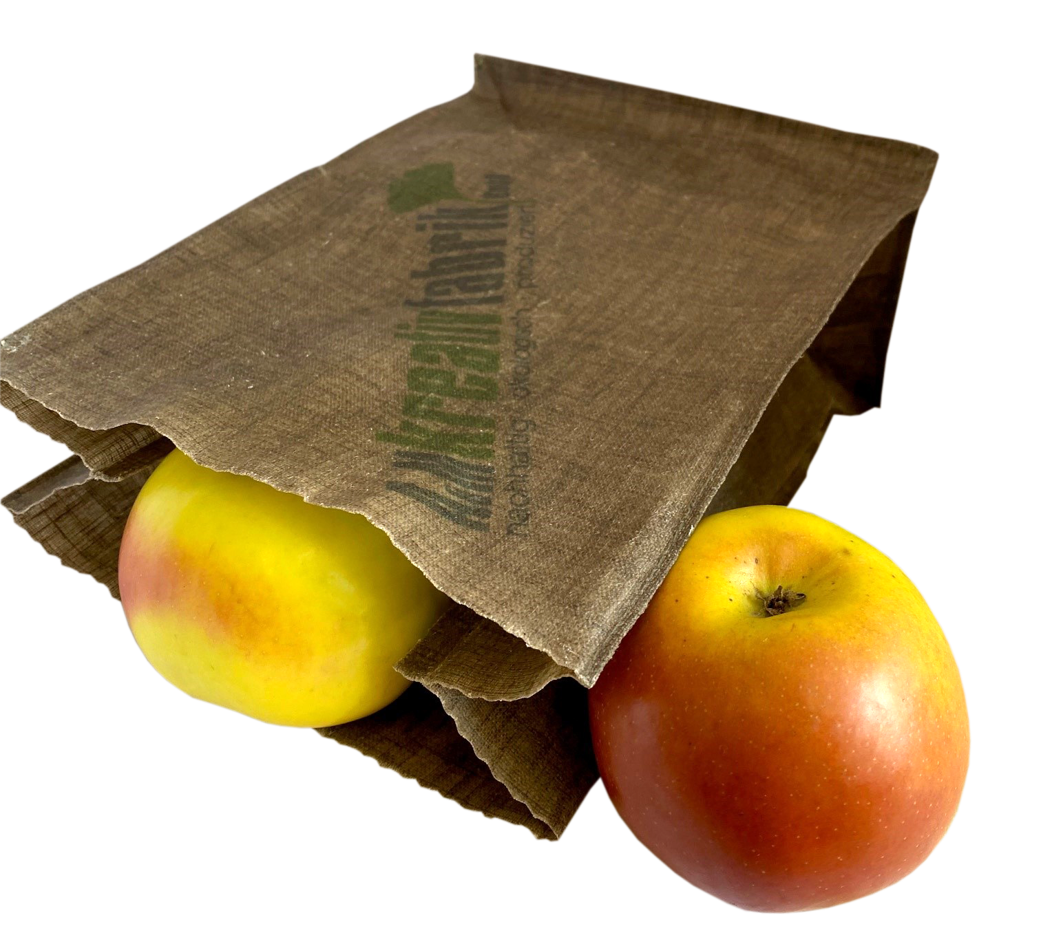 Lunchbag aus Bienen- oder Pflanzenwachstuch
