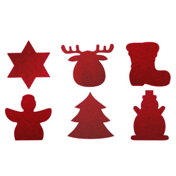 Weihnachtliche Untersetzer aus Filz verschiedene Motive