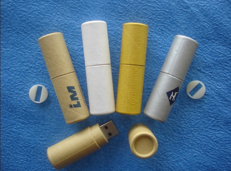 USB-Stick aus Recyclingkarton RUND