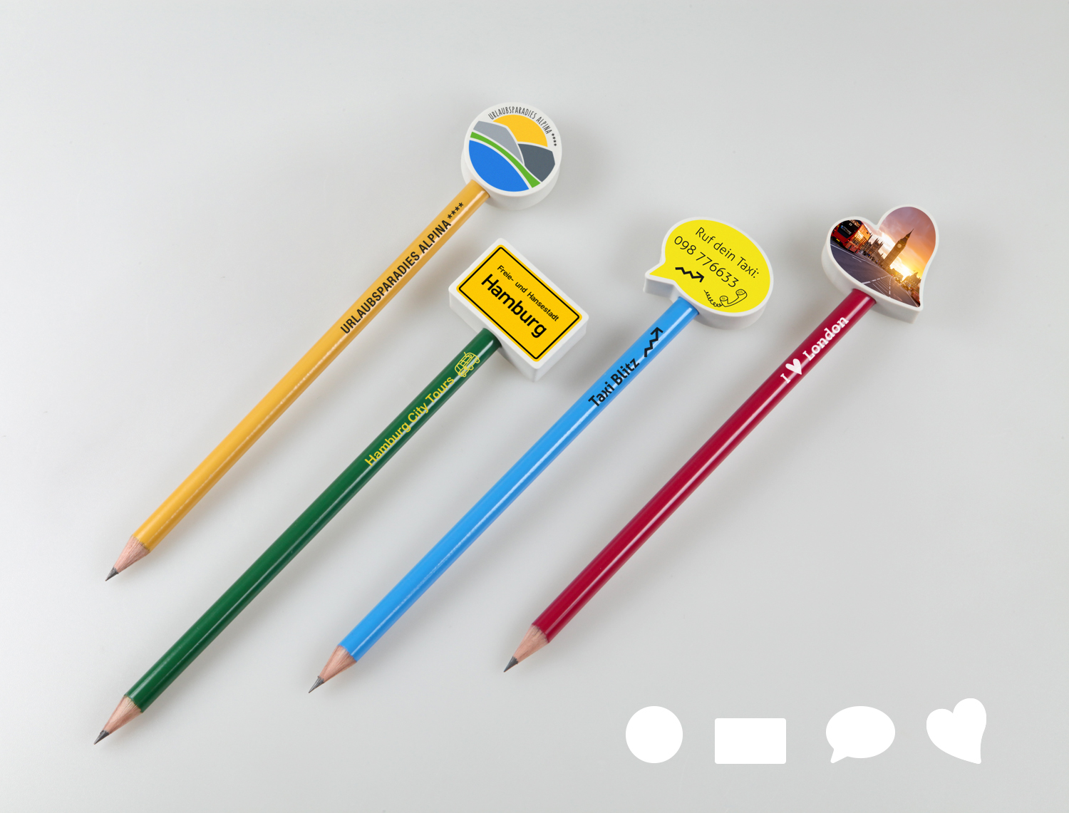 Aufsteckradiergummi individuell mit Druck