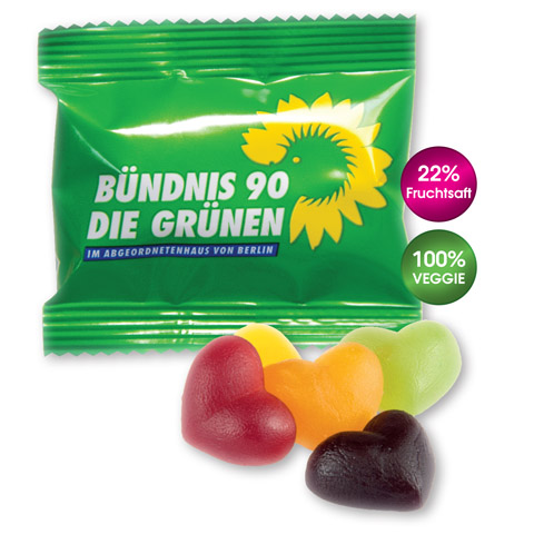 Vegane Fruchtgummi-Herzen