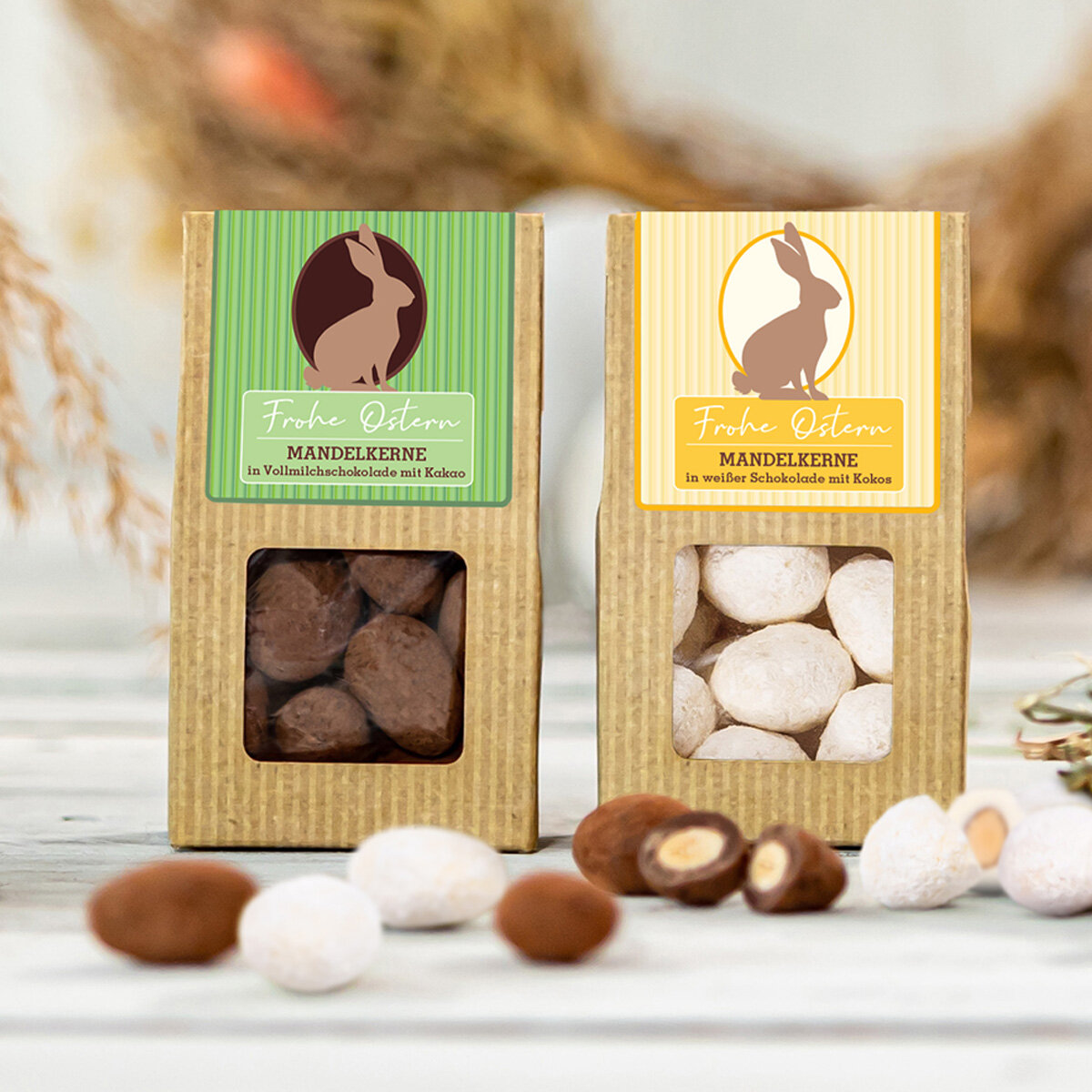 Köstliche Mandelkerne Osteredition in Mini-Faltschachtel