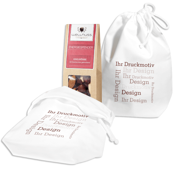 Baumwollsäckchen mit Knabbermischungen