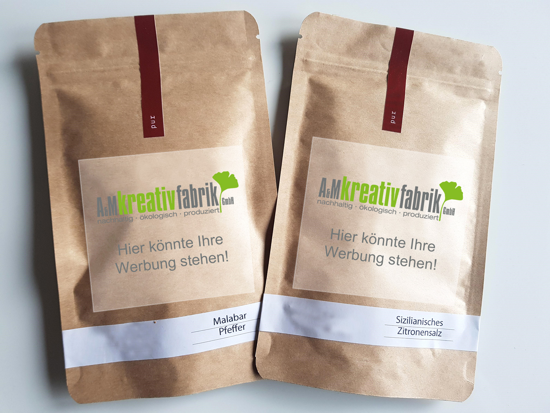 Hochwertige Gewürze in Papierbeutel