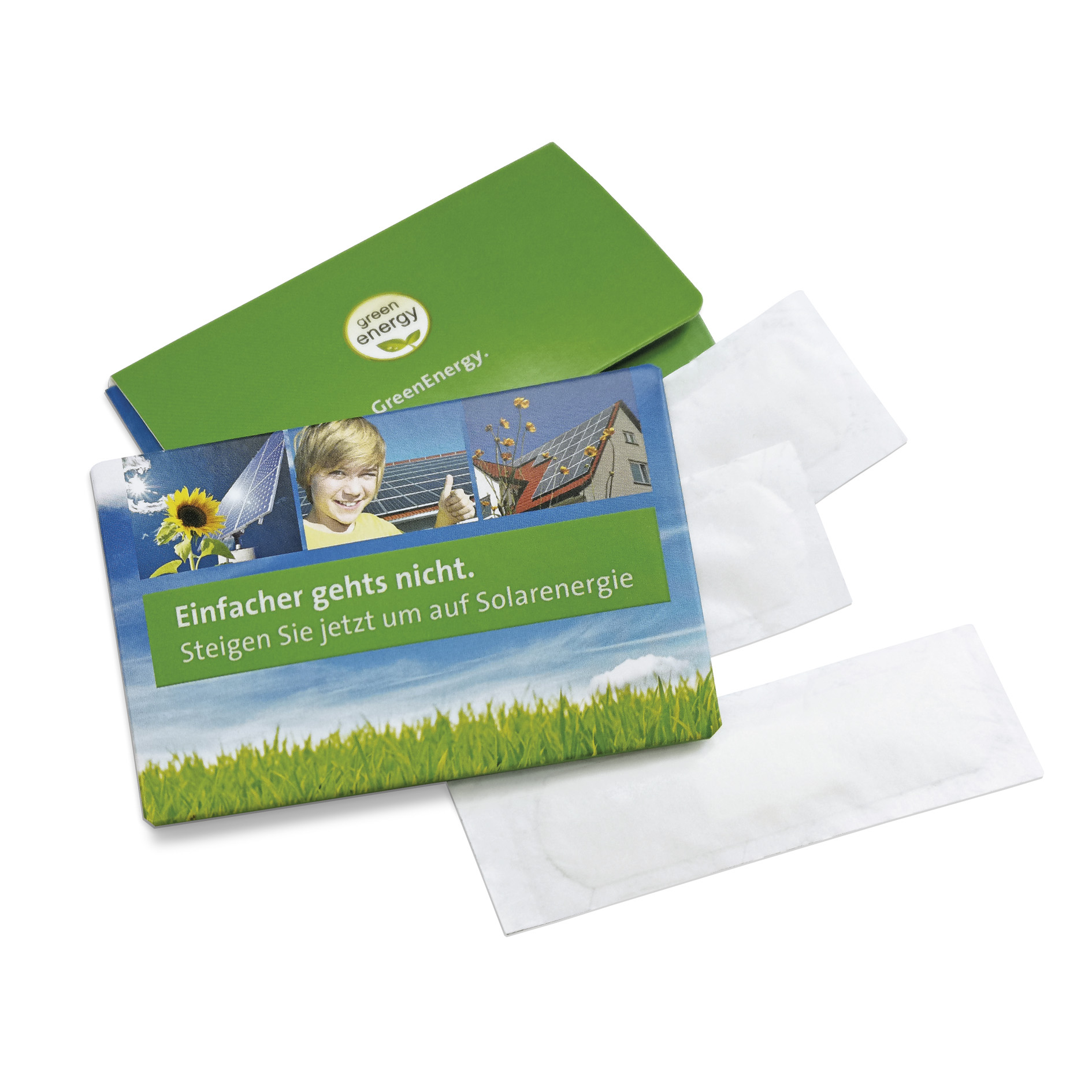 4 umweltfreundliche Pflaster-Strips in Kartonmäppchen